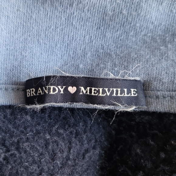 Brandy Melville Color Block Strip Quarter Zip Sweatshirt, OS - Picture 6 of 6